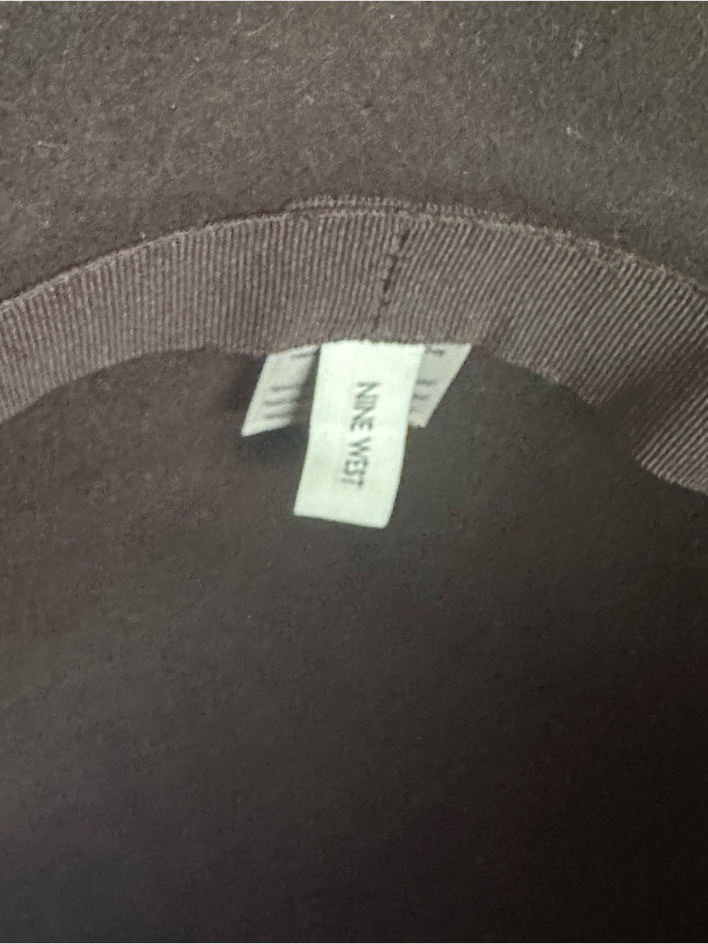 Nine West Black Structured 100% Wool Bowler Hat with Grosgrain Ribbon Bow - Picture 5 of 5